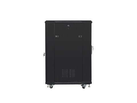 SZAFA INSTALACYJNA RACK STOJĄCA 19" 22U 600X800 CZARNA DRZWI PERFOROWANE LANBERG (FLAT PACK)