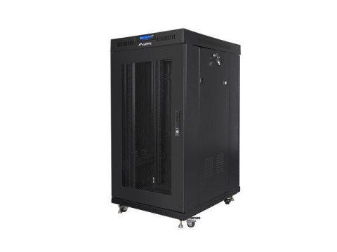 SZAFA INSTALACYJNA RACK STOJĄCA 19" 22U 800X800 CZARNA DRZWI PERFOROWANE LCD LANBERG (FLAT PACK) V2