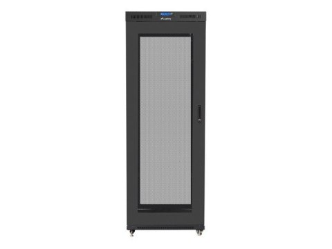 SZAFA INSTALACYJNA RACK STOJĄCA 19" 27U 800X1000 CZARNA DRZWI PERFOROWANE LCD LANBERG (FLAT PACK) V2