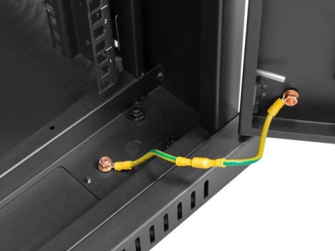 SZAFA INSTALACYJNA RACK STOJĄCA 19" 27U 800X1000 CZARNA DRZWI PERFOROWANE LCD LANBERG (FLAT PACK) V2