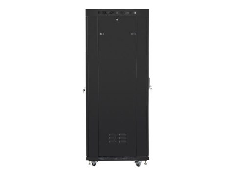 SZAFA INSTALACYJNA RACK STOJĄCA 19" 37U 600X800 CZARNA DRZWI PERFOROWANE LCD LANBERG (FLAT PACK) V2