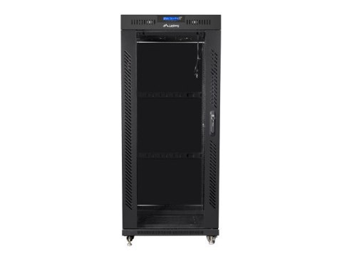 SZAFA INSTALACYJNA RACK STOJĄCA 19" 37U 800X1000 CZARNA DRZWI SZKLANE LCD LANBERG (FLAT PACK) V2