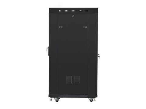 SZAFA INSTALACYJNA RACK STOJĄCA 19" 37U 800X1000 CZARNA DRZWI SZKLANE LCD LANBERG (FLAT PACK) V2