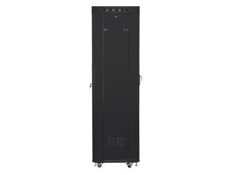 SZAFA INSTALACYJNA RACK STOJĄCA 19" 42U 600X600 CZARNA DRZWI SZKLANE LCD LANBERG (FLAT PACK) V2