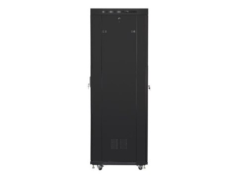 SZAFA INSTALACYJNA RACK STOJĄCA 19" 42U 600X800 CZARNA DRZWI PERFOROWANE LCD LANBERG (FLAT PACK) V2