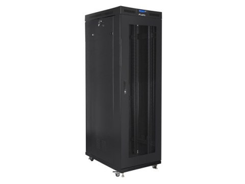 SZAFA INSTALACYJNA RACK STOJĄCA 19" 42U 800X1000 CZARNA DRZWI PERFOROWANE LCD LANBERG (FLAT PACK) V2