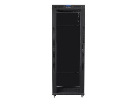 SZAFA INSTALACYJNA RACK STOJĄCA 19" 42U 800X1000 CZARNA DRZWI SZKLANE LCD LANBERG (FLAT PACK) V2