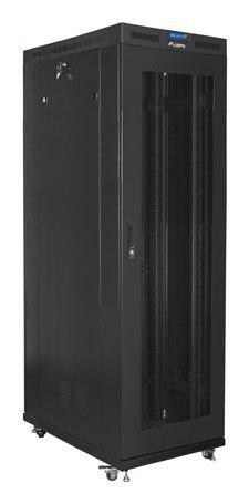 SZAFA INSTALACYJNA RACK STOJĄCA 19" 42U 800X1200 CZARNA DRZWI PERFOROWANE LCD LANBERG (FLAT PACK) V2
