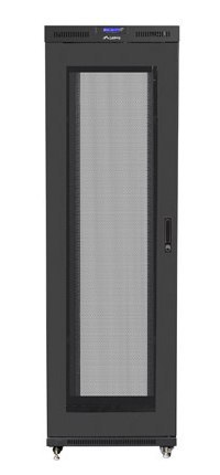 SZAFA INSTALACYJNA RACK STOJĄCA 19" 42U 800X1200 CZARNA DRZWI PERFOROWANE LCD LANBERG (FLAT PACK) V2