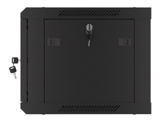 SZAFA INSTALACYJNA RACK WISZĄCA 19" 6U 600X450 CZARNA DRZWI METALOWE LANBERG (FLAT PACK)