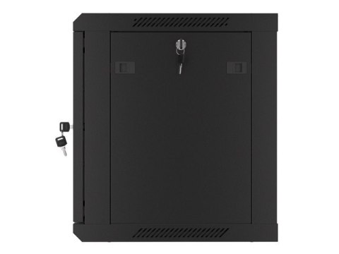 SZAFA INSTALACYJNA RACK WISZĄCA 19" 9U 600X450 CZARNA DRZWI METALOWE LANBERG (FLAT PACK)