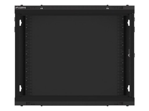 SZAFA INSTALACYJNA RACK WISZĄCA 19" 9U 600X600 CZARNA DRZWI METALOWE LANBERG (FLAT PACK)