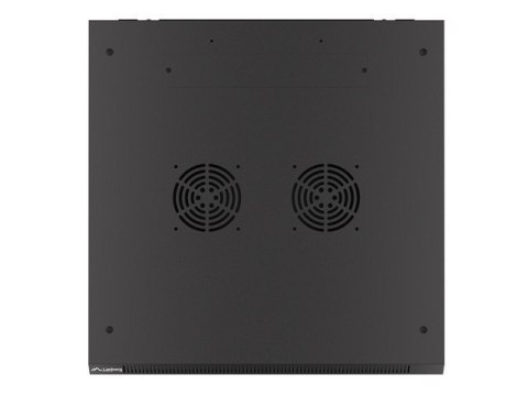 SZAFA INSTALACYJNA RACK WISZĄCA 19" 9U 600X600 CZARNA DRZWI METALOWE LANBERG (FLAT PACK)