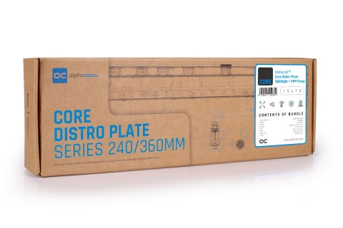 Alphacool Core Distro Plate 240 mm Prawy z VPP, ARGB - Akryl
