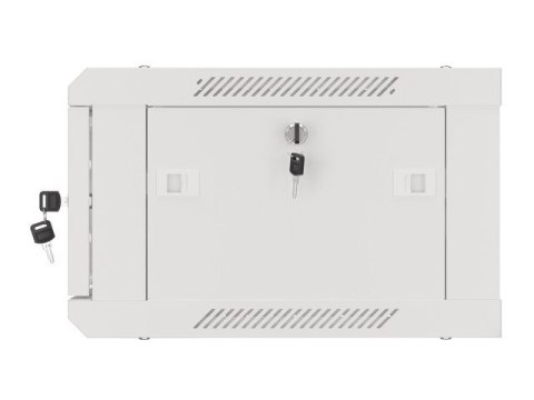 Lanberg :: Rack Cabinet 19? Wall-Mount 4U/600X450 (flat-pack) V2 Grey, Glass door