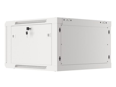 Lanberg :: Rack Cabinet 19? Wall-Mount 6U/600X600 (flat-pack) V2 Grey, Glass door