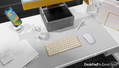 Podkładka na biurko Twelve South DeskPad ze skóry wegańskiej (dove grey)