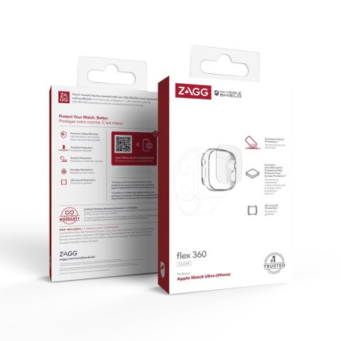 ZAGG InvisibleShield Flex 360 bundle - obudowa ochronna oraz folia ochronna do Apple Watch Ultra / Ultra 2 (49mm)