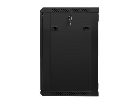 Lanberg :: Rack Cabinet 19? Wall-Mount 15U/600X450 (flat-pack) V2 Black, Glass door