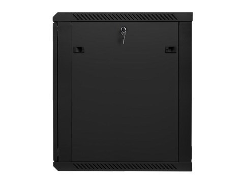 Lanberg :: Rack Cabinet 19? Wall-Mount 15U/600X600 (flat-pack) V2 Black, Glass door