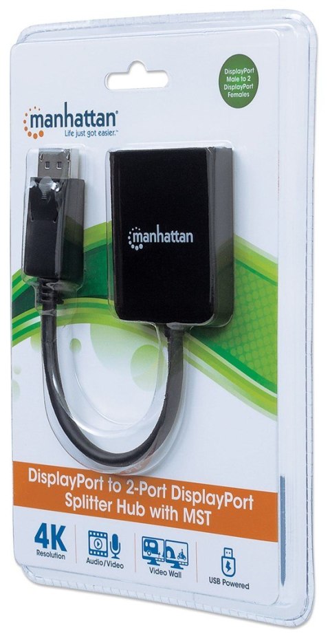 Rozdzielacz AV Splitter DisplayPort 1x2 4K*30Hz MST Hub