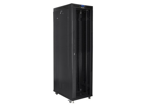 SZAFA INSTALACYJNA RACK STOJĄCA 19" 47U 800X1000 CZARNA DRZWI SZKLANE LCD LANBERG (FLAT PACK) V2