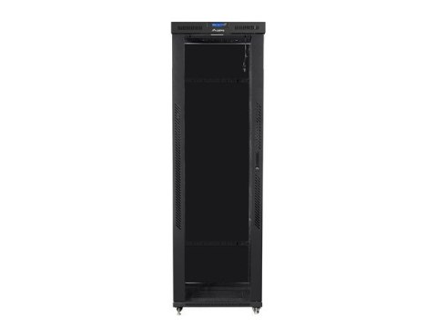 SZAFA INSTALACYJNA RACK STOJĄCA 19" 47U 800X1000 CZARNA DRZWI SZKLANE LCD LANBERG (FLAT PACK) V2