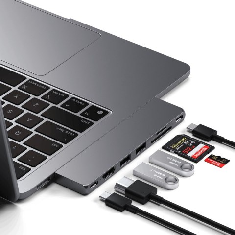 Hub Satechi Type-C Pro Hub Slim gwiezdna szarość - Smukła obudowa