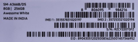 Samsung Galaxy A36 17 cm (6.7") Dual SIM Android 15 5G USB Type-C 8 GB 256 GB 5000 mAh Biały