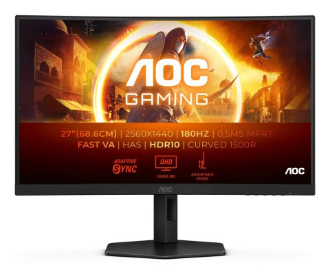 AOC G4 CQ27G4X monitor komputerowy 68,6 cm (27") 2560 x 1440 px Quad HD LCD Czarny