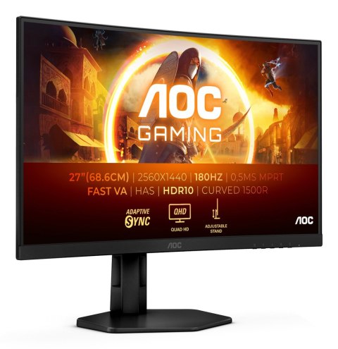AOC G4 CQ27G4X monitor komputerowy 68,6 cm (27") 2560 x 1440 px Quad HD LCD Czarny
