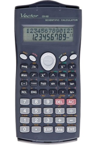 Vector Kalkulator naukowy KAV CS-103, 279 funkcji, 80x170mm, czarny