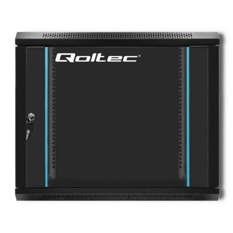 Qoltec Szafa RACK 19" | 9U | 600 x 500 x 600 | Czarna | Wisząca