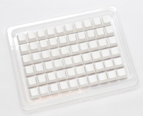 Zestaw Ducky Blank White PBT, profil wiśniowy - 133, układ ANSI-US, układ ANSI-US