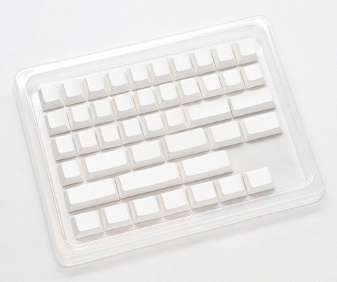Zestaw Ducky Blank White PBT, profil wiśniowy - 133, układ ANSI-US, układ ANSI-US