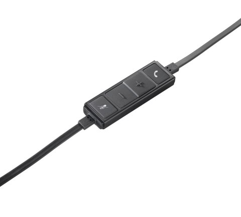 Logitech H650e Zestaw słuchawkowy Przewodowa Opaska na głowę Biuro/centrum telefoniczne USB Typu-A Czarny, Srebrny