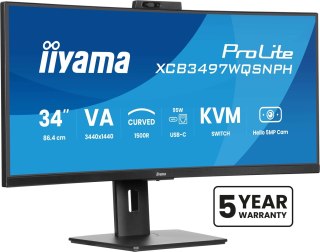 Monitor IIYAMA 86,4cm (34") XCB3497WQSNPH-B1 21:9 HDMI+DP+USB-C Webc