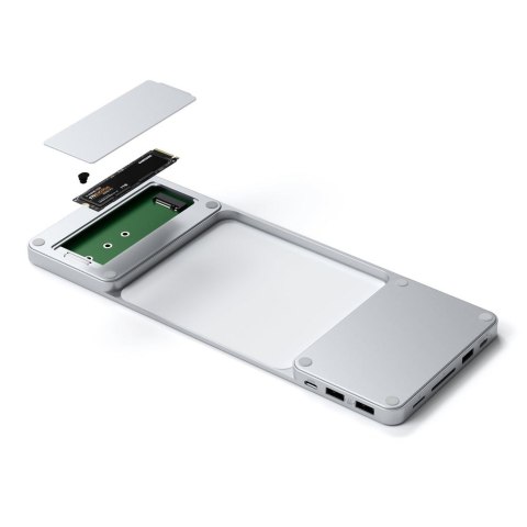 Satechi ST-UCISDS Stacja dokująca do laptopa i replikator portów Przewodowa USB 3.2 Gen 2 (3.1 Gen 2) Type-C Srebrny