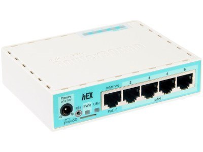 Mikrotik RB750GR3 ruter Gigabit Ethernet Turkusowy, Biały