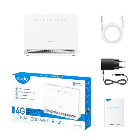 Router bezprzewodowy Cudy LT500E WiFi 5 AC1200 4G LTE Cat4 3xLAN 1xWAN/LAN