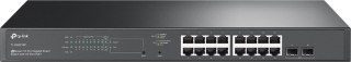 TP-Link TL-SG2218P łącza sieciowe L2/L2+ Gigabit Ethernet (10/100/1000) Obsługa PoE 1U Czarny