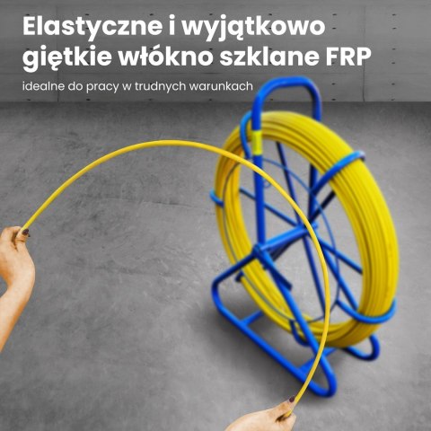 Extralink Pilot do przeciągania kabli Pilot 3.8mm 100m włókno szklane FRP, śr. 3,8mm, dł. 100m, żółty