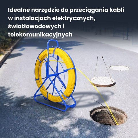 Extralink Pilot do przeciągania kabli Pilot 3.8mm 100m włókno szklane FRP, śr. 3,8mm, dł. 100m, żółty