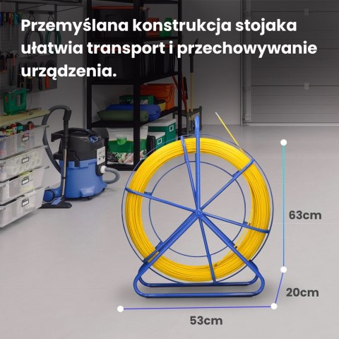 Extralink Pilot do przeciągania kabli Pilot 3.8mm 100m włókno szklane FRP, śr. 3,8mm, dł. 100m, żółty