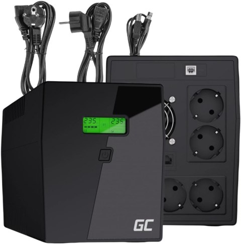 Green Cell UPS05 zasilacz UPS Technologia line-interactive 3 kVA 1200 W 5 x gniazdo sieciowe Green Cell UPS05 zasilacz UPS Technologia line-interactive 3 kVA 1200 W 5 x gniazdo sieciowe