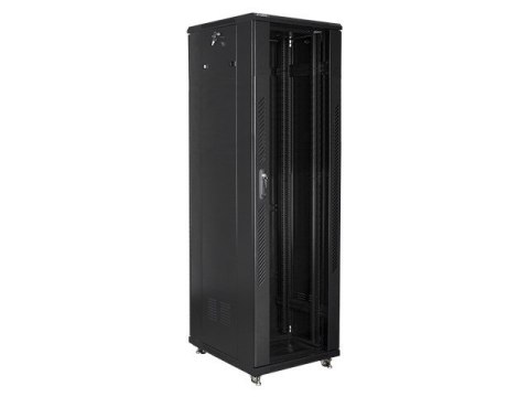 Szafa jednosekcyjna, zamykana na zamek Lanberg FF01-6842-12B (42U; 19''; 2050mm / 600mm / 800 mm; stojąca; Pełne, Szklane; 800 k