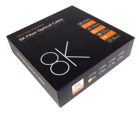 Kabel HDMI PremiumCord Ultra High Speed 2.1 światłowodowy 8K@60Hz, pozłacany 10m