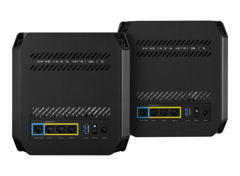 ASUS ROG Rapture GT6 (B-2-PK) Tri-band (2.4 GHz/5 GHz/5 GHz) Wi-Fi 6 (802.11ax) Czarny 4 Wewnętrzne