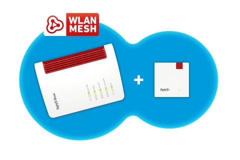 FRITZ! Mesh Set 7530 AX + 1200 AX Dual-band (2.4 GHz/5 GHz) Wi-Fi 6 (802.11ax) Czerwony, Biały 4 3G Wewnętrzny
