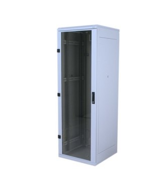 Triton 19" Delta S rack 18U/600x600, glass grey Stojak wolnostojący Szary